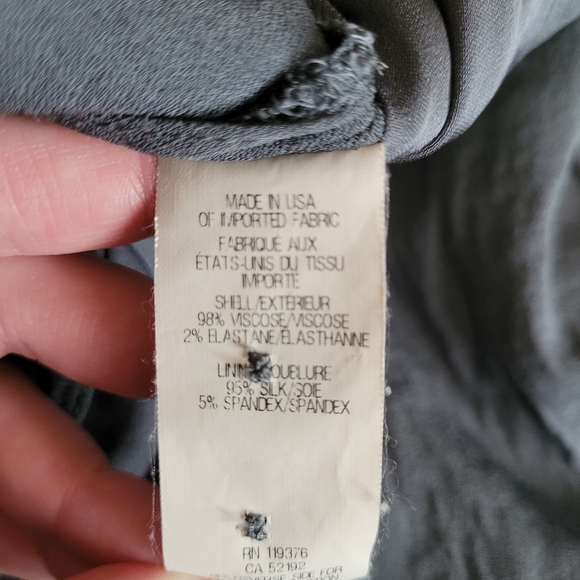 Helmut Lang Silica Crepe Roll Up Sleeve Blazer Blue Smoke size 2​ - Picture 15 of 16